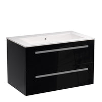 LaToscana Ambra 34" Wall Mounted Floating Vanity Single Sink with 2 Drawers - Model Bath