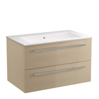LaToscana Ambra 34" Wall Mounted Floating Vanity Single Sink with 2 Drawers - Model Bath