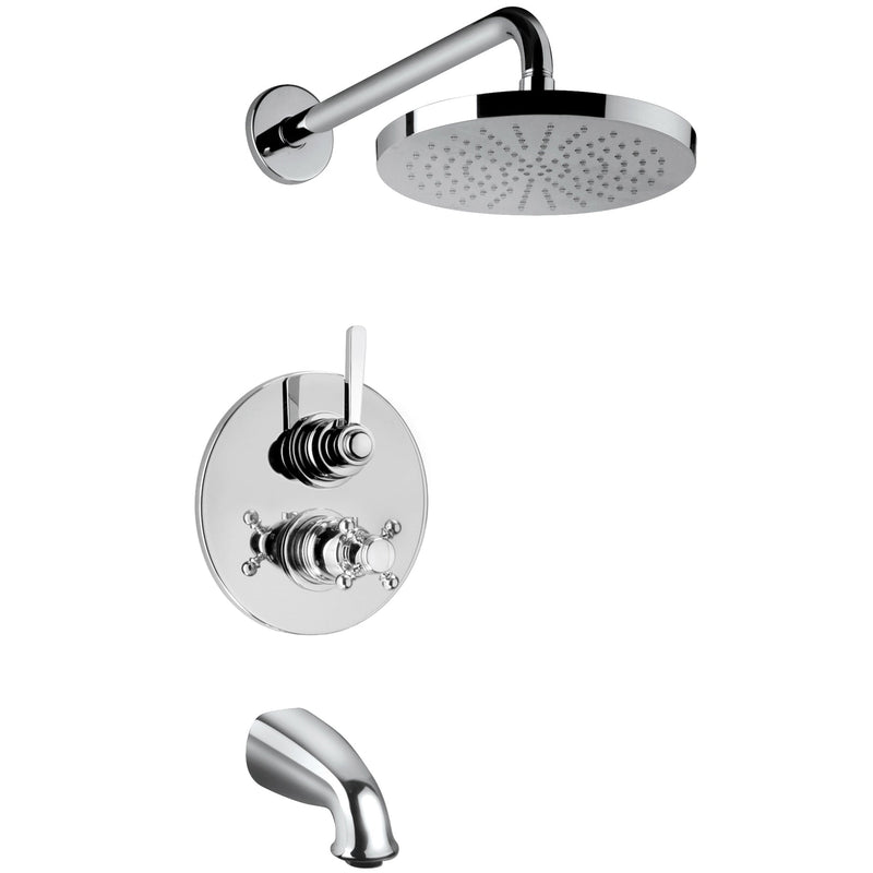 LaToscana Firenze Thermostatic Tub and Shower Set with 2-Way Diverter Volume Control - Model Bath