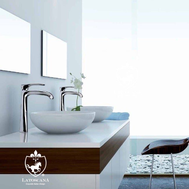 LaToscana Lady Tall Single Lever Handle Lavatory Vessel Filler - Model Bath
