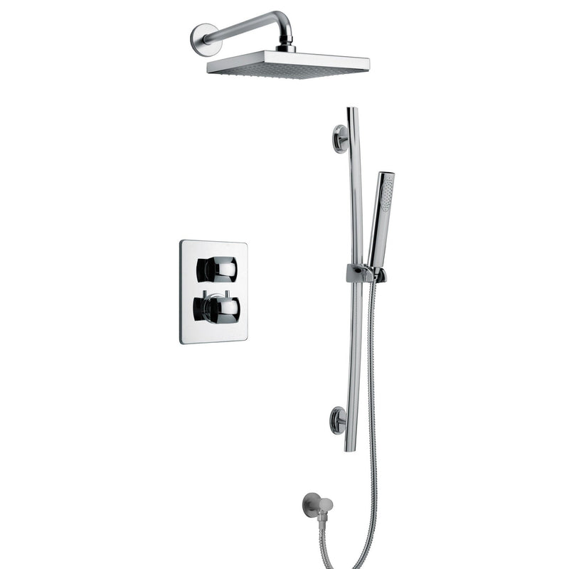 LaToscana Lady Thermostatic Shower with 2-Way Diverter Volume Control & Slide Bar - Model Bath