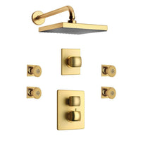 LaToscana Lady Thermostatic Shower with 3/4" Ceramic Disc Volume Control, 3-Way Diverter & 4 Body Jets - Model Bath