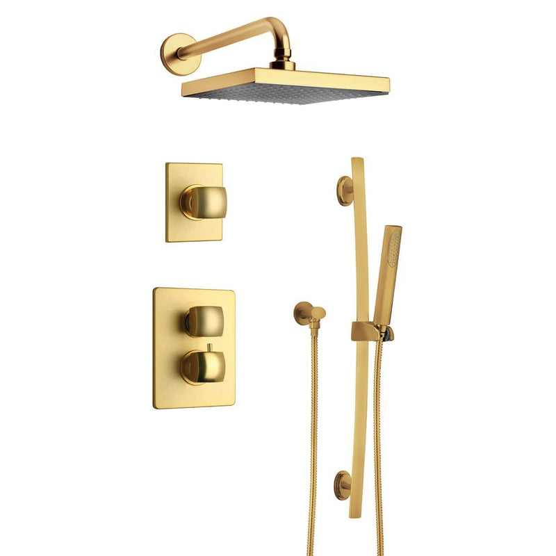 LaToscana Lady Thermostatic Shower with 3/4" Ceramic Disc Volume Control, 3-Way Diverter & Slide Bar - Model Bath
