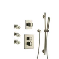 LaToscana Lady Thermostatic Shower with 3/4" Ceramic Disc Volume Control, 3-Way Diverter, Slide Bar & 3 Body Jets - Model Bath