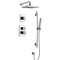 LaToscana Lady Thermostatic Shower with 3/4" Ceramic Disc Volume Control, 3-Way Diverter & Slide Bar - Model Bath