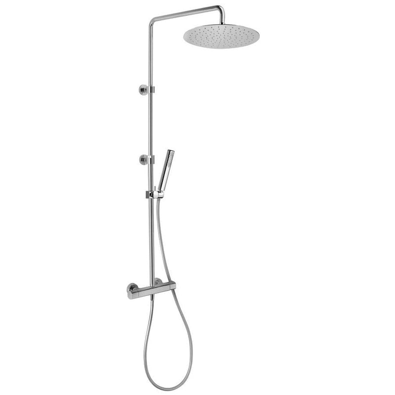 LaToscana Novello Adjustable Thermostatic Valve Shower Column with Hand Shower in Chrome (86CR689) - Model Bath