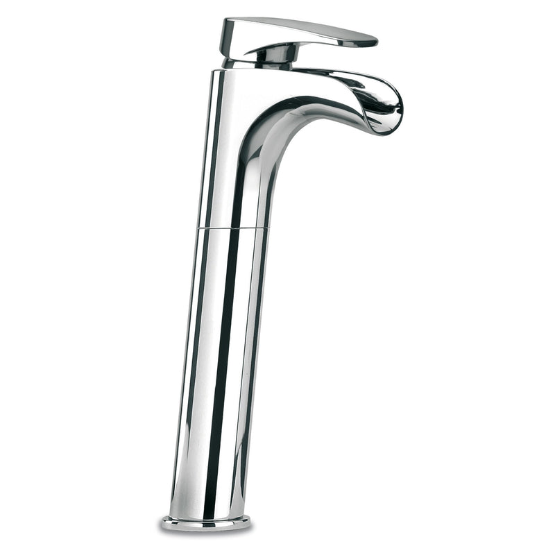 LaToscana Novello Tall Waterfall Single Lever Handle Lavatory Vessel Filler - Model Bath