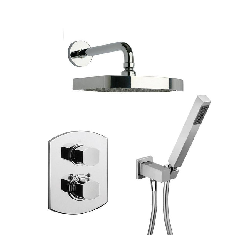 LaToscana Novello Thermostatic Shower with 2-Way Diverter Volume Control and Hand-Shower - Model Bath