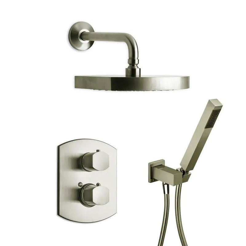 LaToscana Novello Thermostatic Shower with 2-Way Diverter Volume Control and Hand-Shower - Model Bath