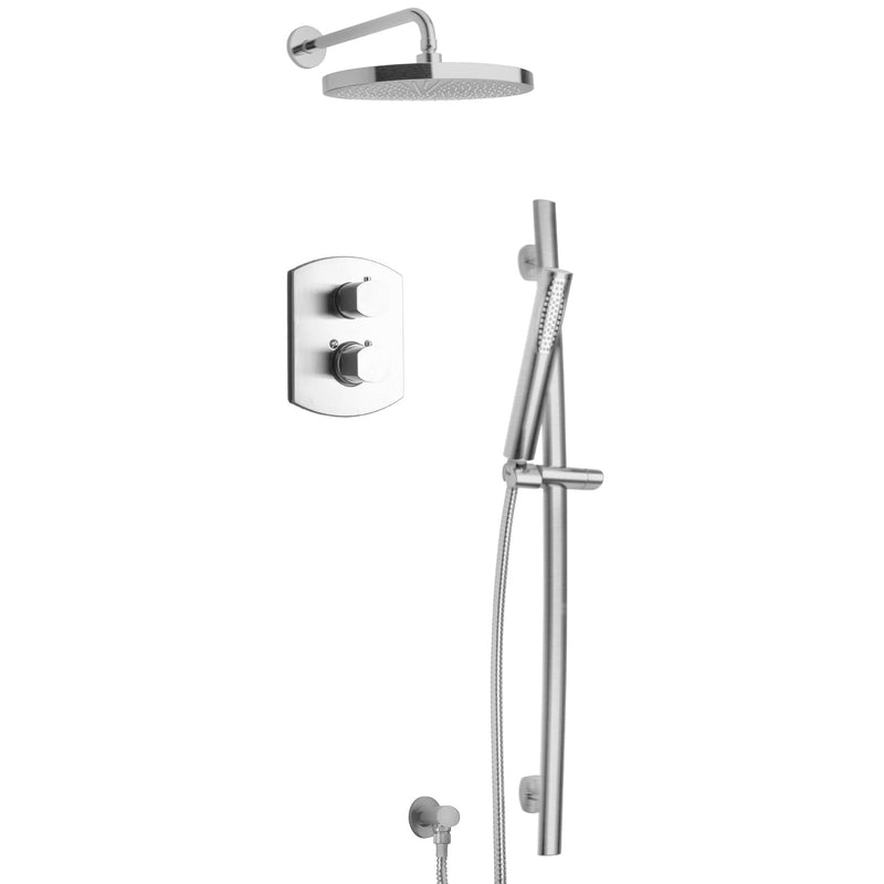 LaToscana Novello Thermostatic Shower with 2-Way Diverter Volume Control and Slide Bar - Model Bath