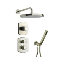 LaToscana Novello Thermostatic Shower with 3/4" Ceramic Disc Volume Control, 3-Way Diverter and Hand-Shower - Model Bath
