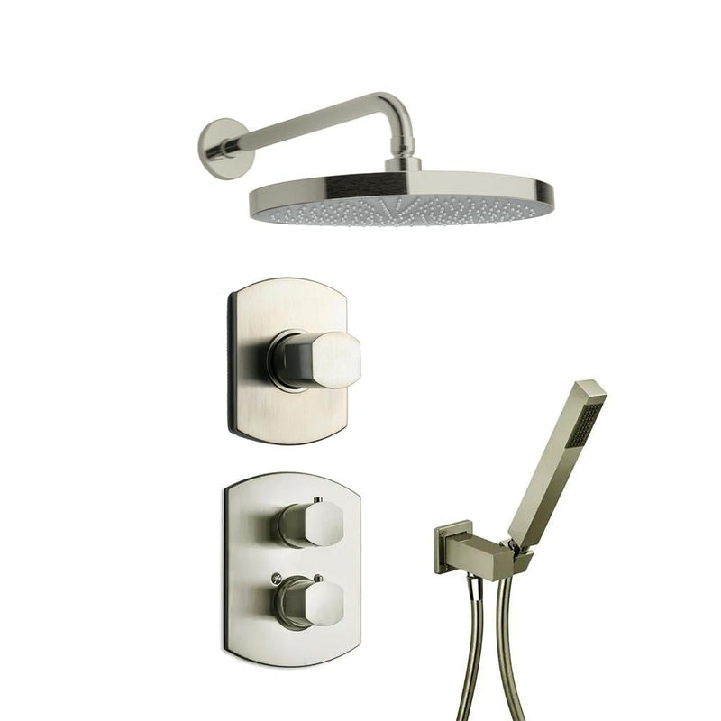 LaToscana Novello Thermostatic Shower with 3/4" Ceramic Disc Volume Control, 3-Way Diverter and Hand-Shower - Model Bath