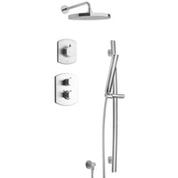 LaToscana Novello Thermostatic Shower with 3/4" Ceramic Disc Volume Control, 3-Way Diverter and Slide Bar - Model Bath