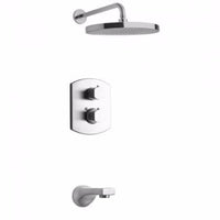 LaToscana Novello Thermostatic Tub and Shower Set with 2-Way Diverter Volume Control - Model Bath