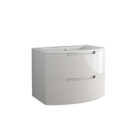 LaToscana Oasi 29" Wall Mounted Floating Vanity Single Sink with 2 Drawers - Model Bath