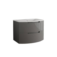 LaToscana Oasi 29" Wall Mounted Floating Vanity Single Sink with 2 Drawers - Model Bath