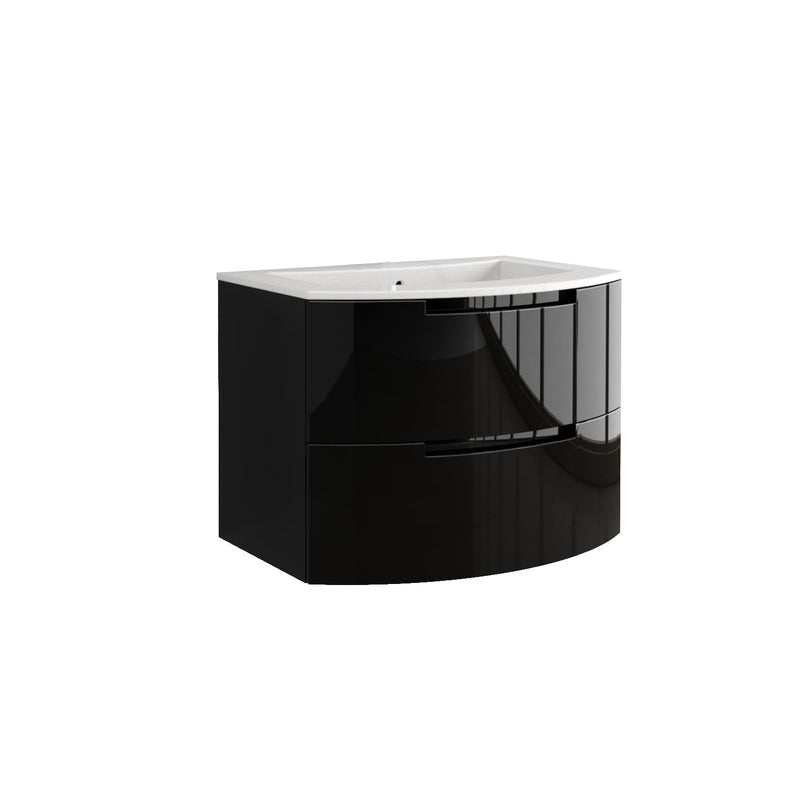 LaToscana Oasi 29" Wall Mounted Floating Vanity Single Sink with 2 Drawers - Model Bath