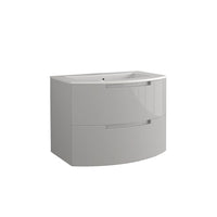 LaToscana Oasi 29" Wall Mounted Floating Vanity Single Sink with 2 Drawers - Model Bath