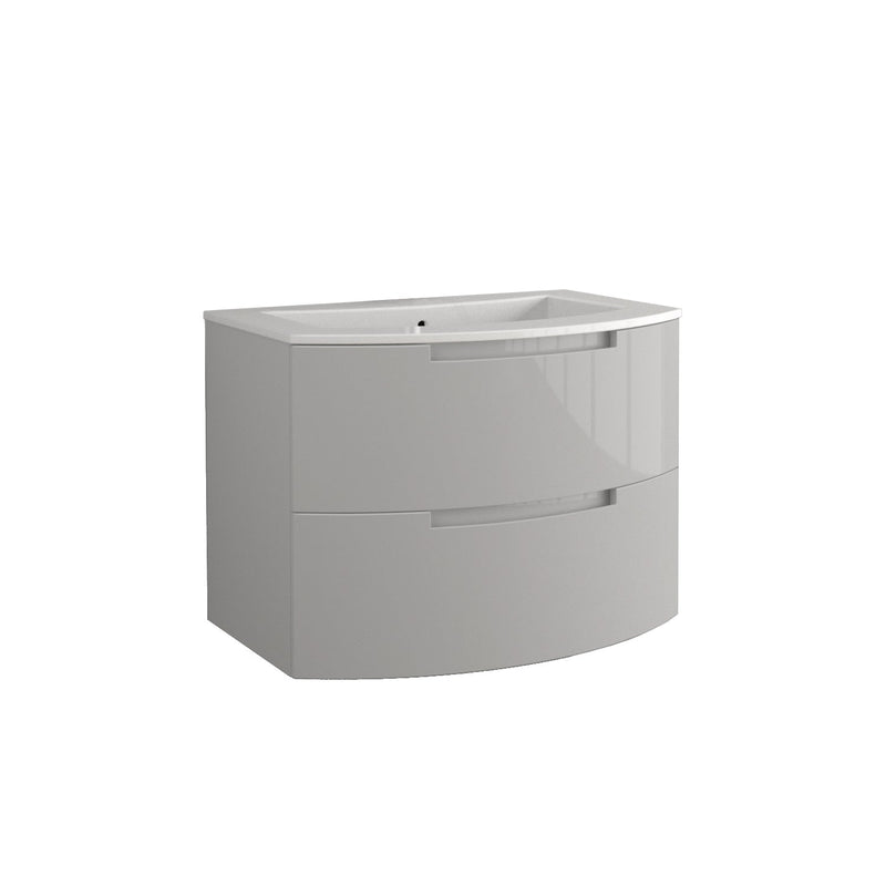 LaToscana Oasi 29" Wall Mounted Floating Vanity Single Sink with 2 Drawers - Model Bath