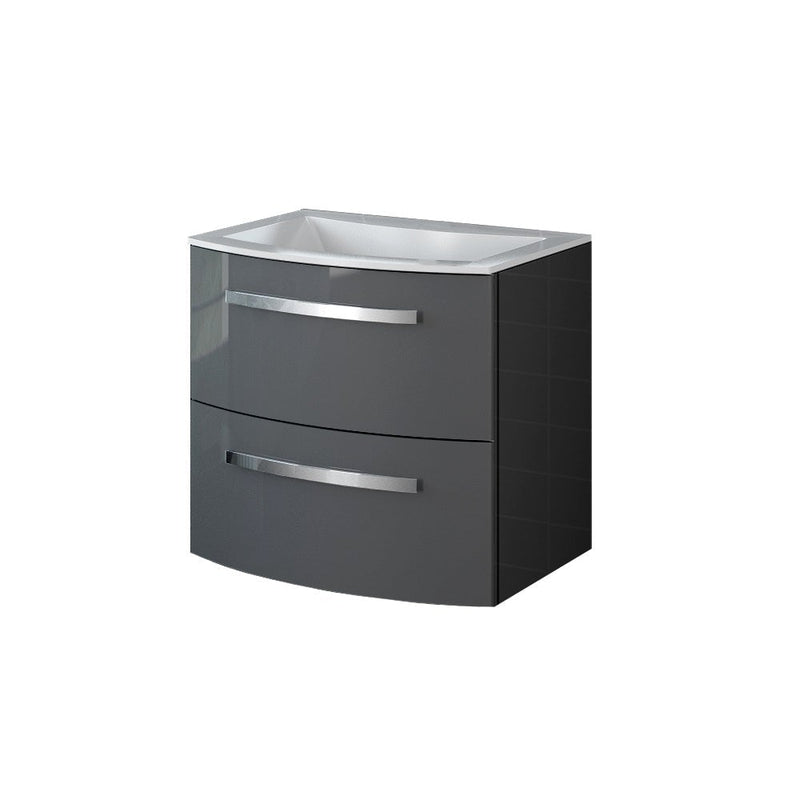 LaToscana Palio 22" Wall Mounted Floating Vanity Single Sink with 2 Drawers - Model Bath
