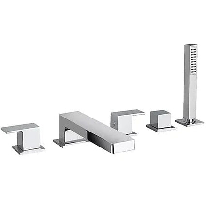 LaToscana Quadro Roman Tub with Lever Handles and a Diverter with Hand Held Shower - Model Bath