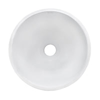 Ruvati 12" Bathroom Vessel Sink Round White Circular Above Counter Porcelain Ceramic - RVB0312 - Model Bath