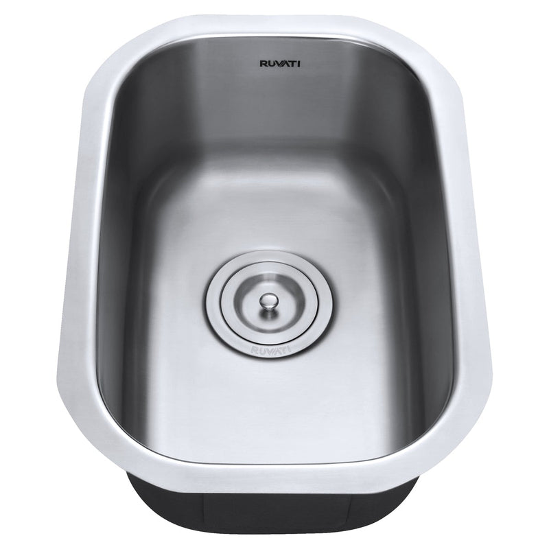Ruvati 12" x 18" Undermount 16 Gauge Stainless Steel Bar Prep Sink - RVM4111 - Model Bath