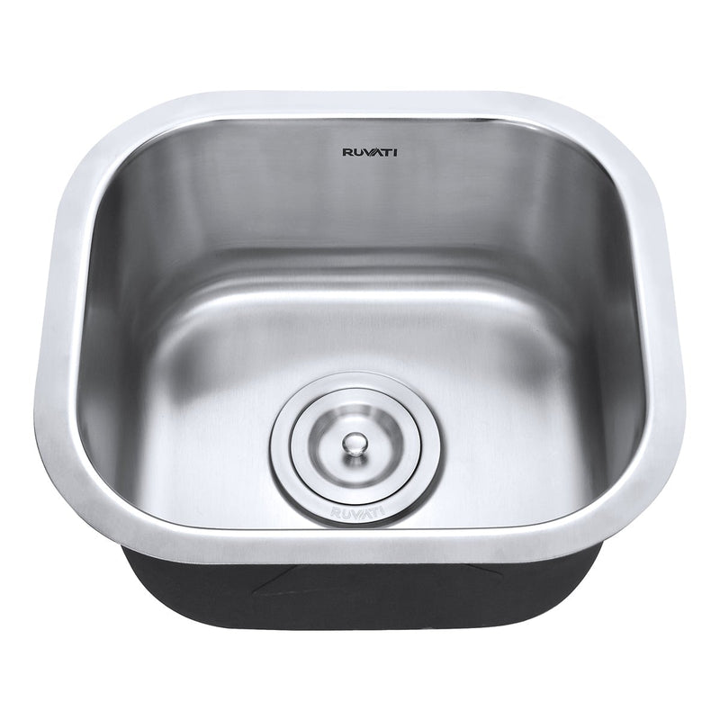 Ruvati 13" x 15" Bar Prep Sink Undermount 16 Gauge Stainless Steel - RVM4136 - Model Bath