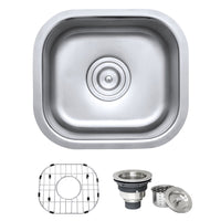 Ruvati 13" x 15" Bar Prep Sink Undermount 16 Gauge Stainless Steel - RVM4136 - Model Bath