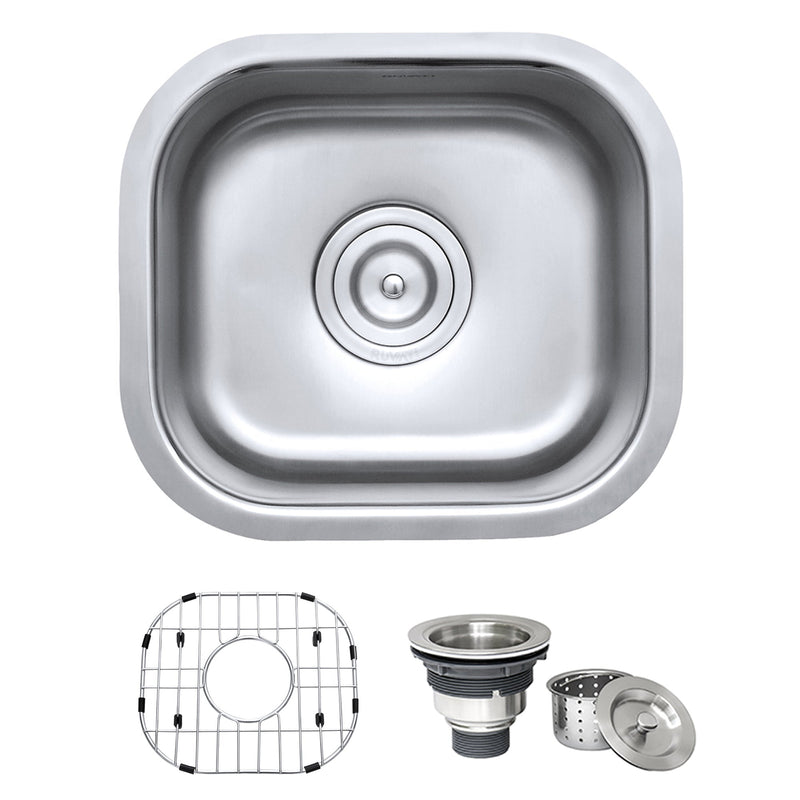 Ruvati 13" x 15" Bar Prep Sink Undermount 16 Gauge Stainless Steel - RVM4136 - Model Bath