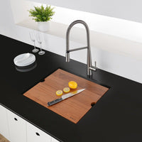 Ruvati 15" Workstation Bar Prep Sink Ledge Undermount 16 Gauge Stainless Steel Single Bowl - RVH8304 - Model Bath