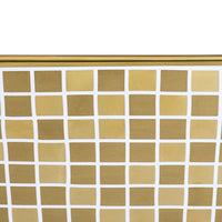 Ruvati 15" x 15" Bathroom Vessel Sink Gold Decorative Pattern Above Vanity Counter White Porcelain Ceramic - RVB1515WG4 - Model Bath