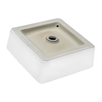 Ruvati 15" x 15" Bathroom Vessel Sink White Square Above Counter Porcelain Ceramic - RVB1616 - Model Bath