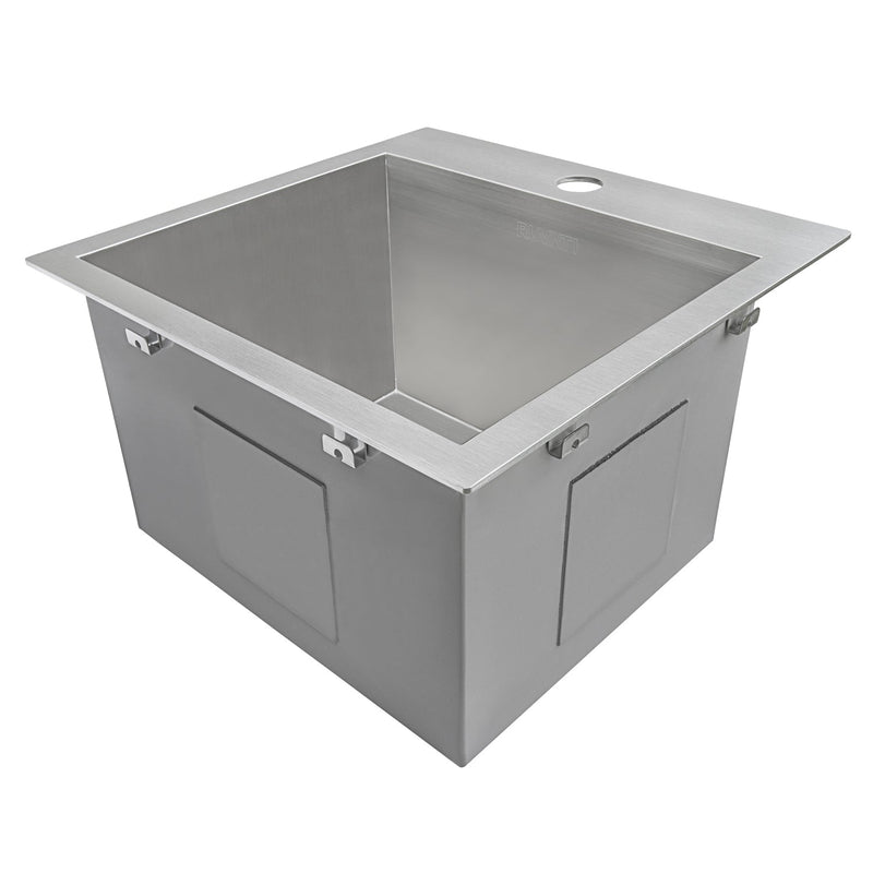 Ruvati 15" x 15" Drop-in Topmount Bar Prep Sink 16 Gauge Stainless Steel Single Bowl - RVH8115 - Model Bath