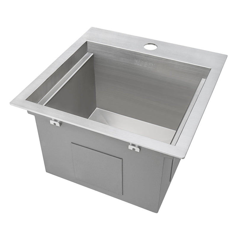 Ruvati 15" x 15" Workstation Drop-in Topmount Bar Prep RV Utility Sink 16 Gauge Stainless Steel - RVH8215 - Model Bath