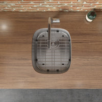 Ruvati 15" x 18" Undermount 16 Gauge Stainless Steel Bar Prep Sink - RVM4110 - Model Bath