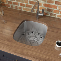 Ruvati 15" x 18" Undermount 16 Gauge Stainless Steel Bar Prep Sink - RVM4110 - Model Bath