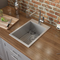 Ruvati 15" x 20" Drop-in Topmount Bar Prep Sink 16 Gauge Stainless Steel Single Bowl - RVH8110 - Model Bath