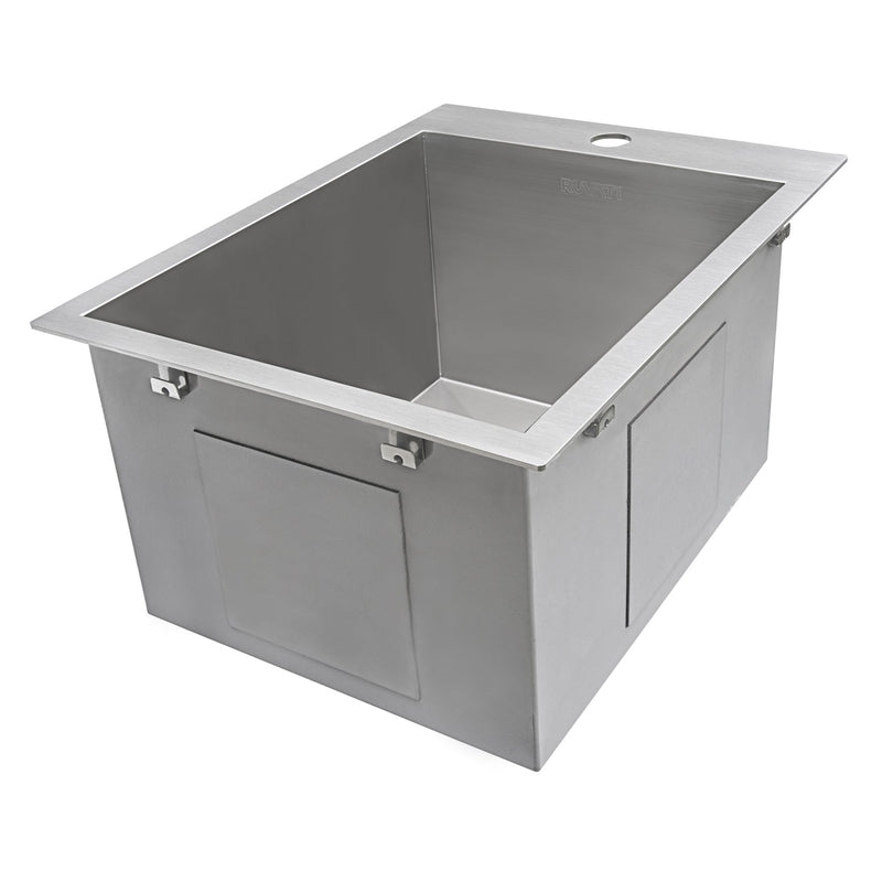 Ruvati 15" x 20" Drop-in Topmount Bar Prep Sink 16 Gauge Stainless Steel Single Bowl - RVH8110 - Model Bath