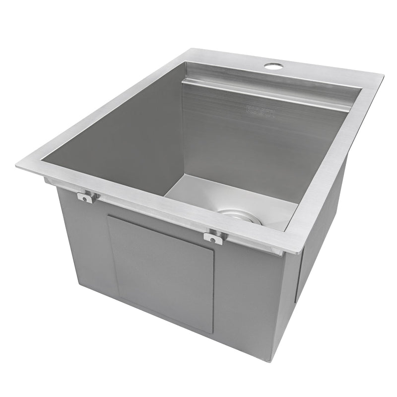 Ruvati 15" x 20" Workstation Drop-In Topmount Bar Prep RV Sink 16 Gauge Stainless Steel - RVH8210 - Model Bath