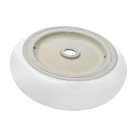 Ruvati 16" Bathroom Vessel Sink Round White Above Counter Circular Porcelain Ceramic - RVB0316 - Model Bath