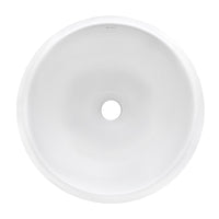Ruvati 16" Bathroom Vessel Sink Round White Above Counter Circular Porcelain Ceramic - RVB0316 - Model Bath
