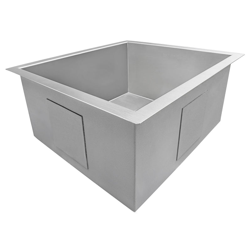 Ruvati 16" Undermount 16 Gauge Zero Radius Bar Prep Sink Stainless Steel Single Bowl - RVH7111 - Model Bath
