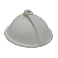 Ruvati 16" x 13" Undermount Bathroom Sink White Oval Porcelain Ceramic with Overflow - RVB0618 - Model Bath