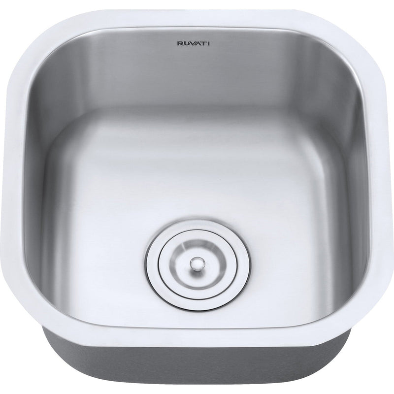 Ruvati 16" x 16" Bar Prep Sink Undermount 16 Gauge Stainless Steel - RVM4138 - Model Bath