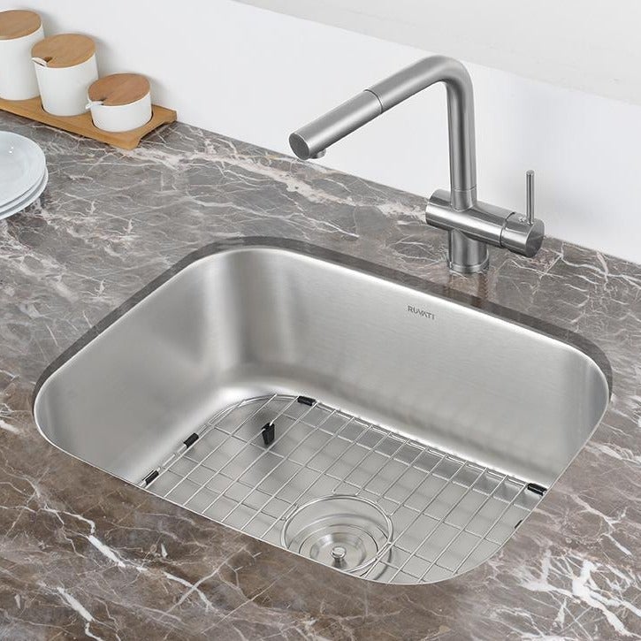 Ruvati 16" x 16" Bar Prep Sink Undermount 16 Gauge Stainless Steel - RVM4138 - Model Bath