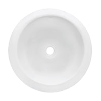 Ruvati 18" Round Bathroom Vessel Sink White Above Vanity Counter Circular Porcelain Ceramic - RVB0318 - Model Bath