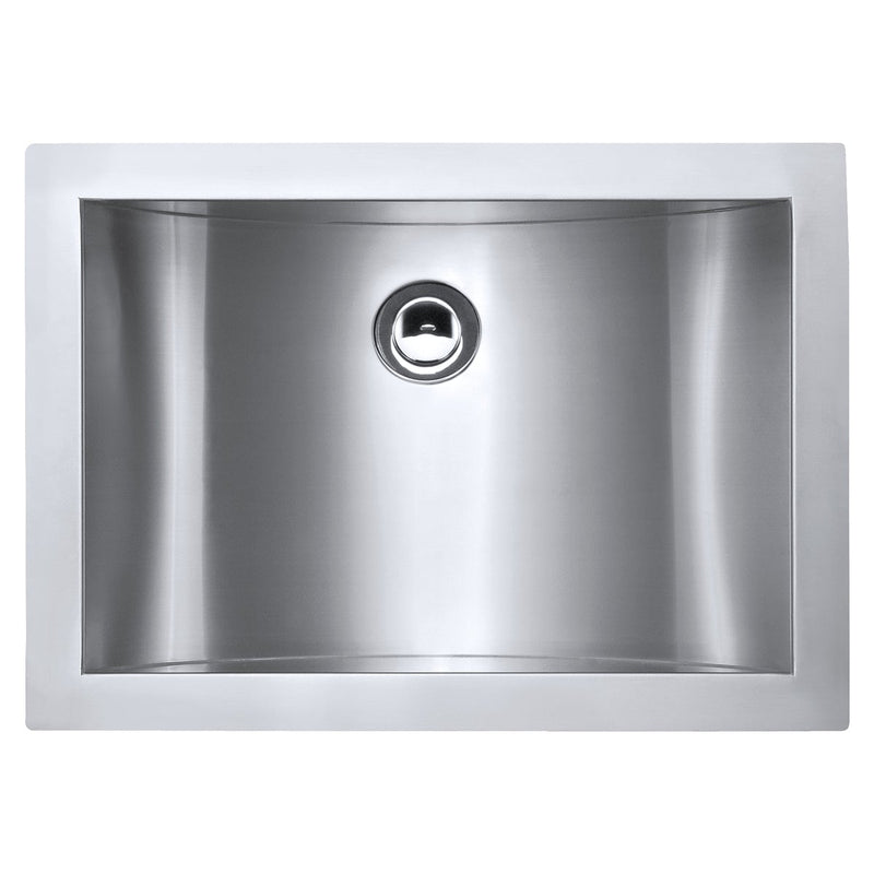 Ruvati 18" x 12" Brushed Stainless Steel Rectangular Bathroom Sink Undermount - RVH6110 - Model Bath