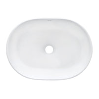 Ruvati 19" x 14" Bathroom Vessel Sink White Oval Above Counter Vanity Porcelain Ceramic - RVB0419 - Model Bath