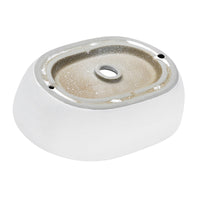 Ruvati 19" x 14" Bathroom Vessel Sink White Oval Above Counter Vanity Porcelain Ceramic - RVB0419 - Model Bath